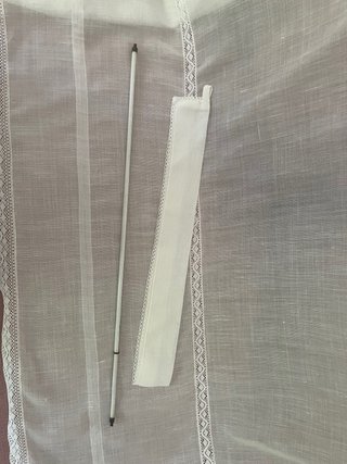 Cortinas de hilo con puntilla