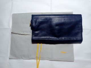 Borsa Fendi baguette in pelle navy blu
