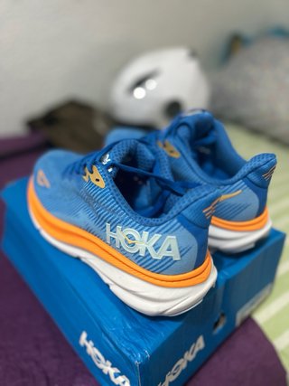 Hoka Clifton 9 Zapatillas Running Azul Naranja