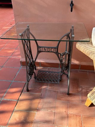Mesa de centro patas máquina coser Singer