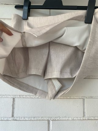 Falda pantalón Bershka beige