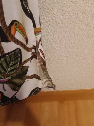 Vestido largo estampado tropical