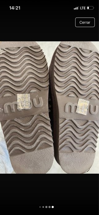 Botas Mou Talla 36 Marrones y Beige