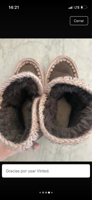 Botas Mou Talla 36 Marrones y Beige