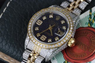 Rolex Datejust 69173 26mm Diamantado 2 Tonos Dama
