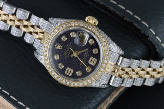 Rolex Datejust 69173 26mm Diamantado 2 Tonos Dama