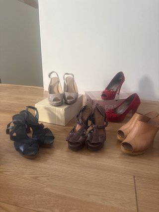Lote de 6 pares de zapatos de tacón