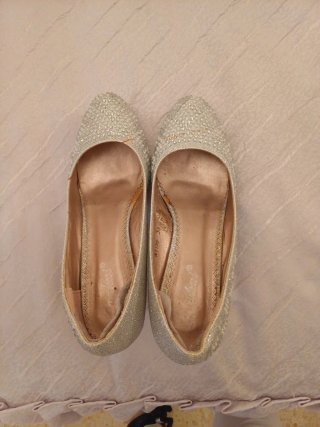 Zapatos de fiesta plateados talla 39