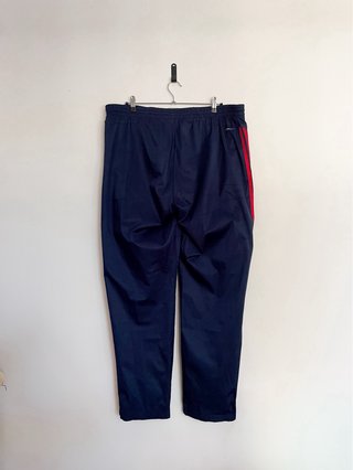 Pantalón Adidas G89175 vintage 2013 azul y rojo.