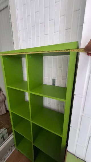 Estantería verde 8 cubos