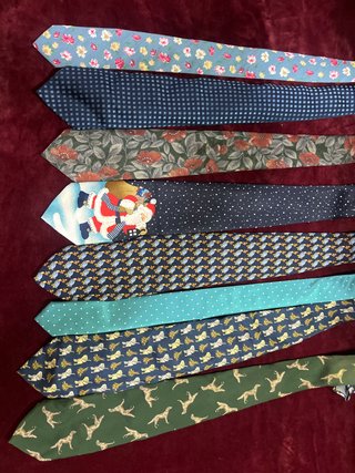 Lote de 9 corbatas estampadas