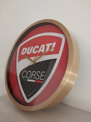 Relógio de Parede Ducati Corse Dourado