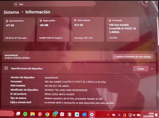 Asus Zenbook 13 OLED 2022 Negro/Gris
