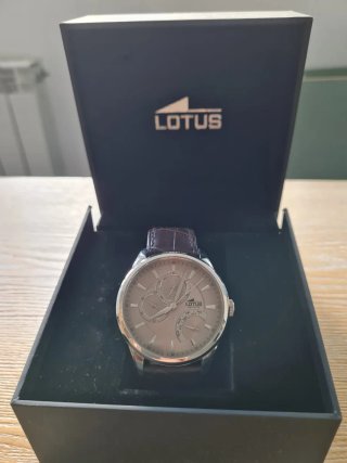 Reloj Lotus Hombre Marrón y Plateado