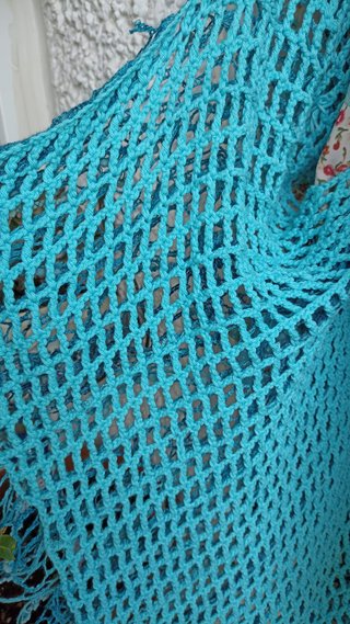 Kimono/Chaleco Azul Tejido