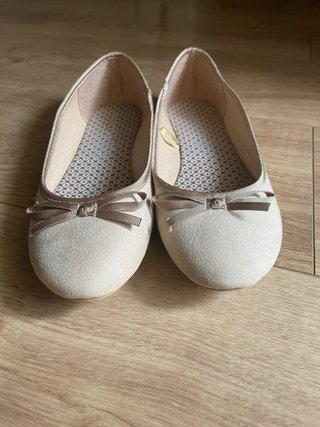 Manoletinas beige talla 38