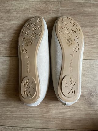 Manoletinas beige talla 38