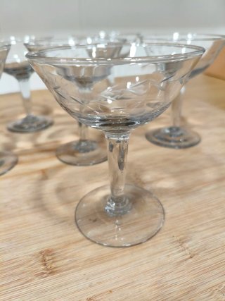6 copas de champán/martini vintage años 40