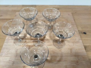 6 copas de champán/martini vintage años 40