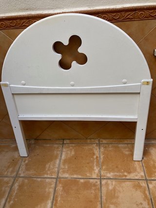 Cabecero infantil madera blanca 90cm