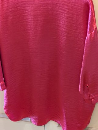 Camisa Lolitas raso fucsia talla XL