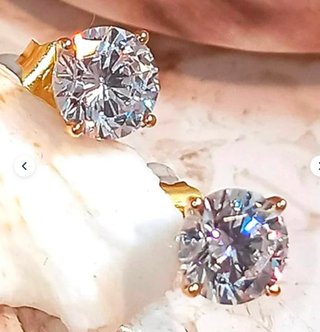 Pendientes Plata 925 y diamantes demoissanita