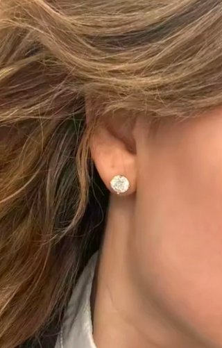 Pendientes Plata 925 y diamantes demoissanita