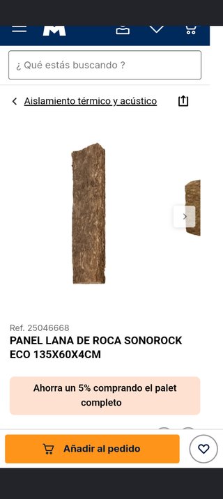 Panel Lana Roca Sonorock Eco 135x60x4cm