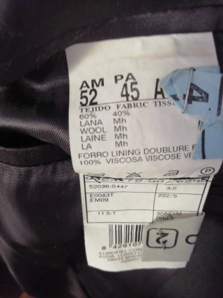 Traje MILANO Gris Talla 52