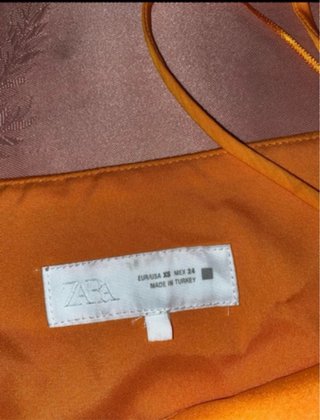 Vestido Zara Naranja Cut-out