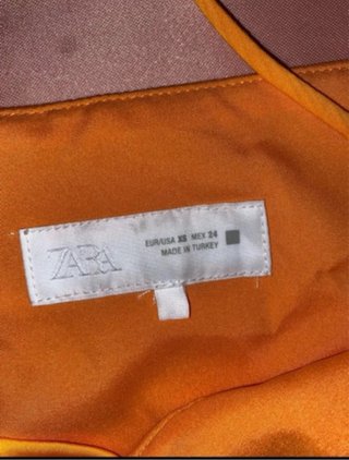 Vestido Zara Naranja Cut-out