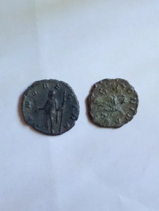 2 Monete Romane di Galieno e Salonina