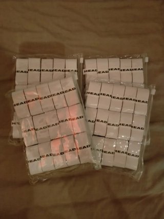 60 overgrips blancos HEAD tenis pádel nuevos