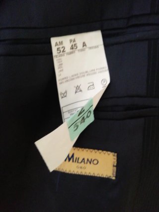Traje Milano Talla 52 Negro