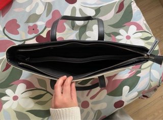 Bolso Tote Valentino Blanco y Negro Cremallera