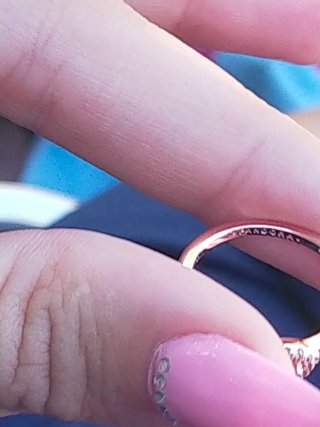 Anillo Corazón Rosa pandora Talla  en las fotos