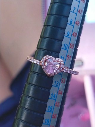 Anillo Corazón Rosa pandora Talla  en las fotos