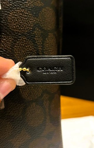 COACH Mollie Tote 25 Lona Firma Marrón/Oro