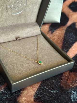 Colgante Oro 18K Esmeralda y Diamantes HRD