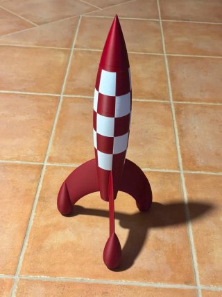 Cohete Tintín 50cm - Impresión 3D PLA (Colección)
