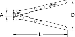KS Tools 115.105 tenazas apriete sujetador
