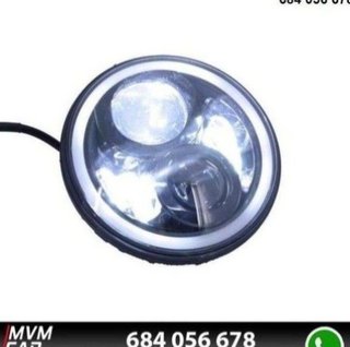 Faros delanteros Led Angel Eyes DRL Black para Jee