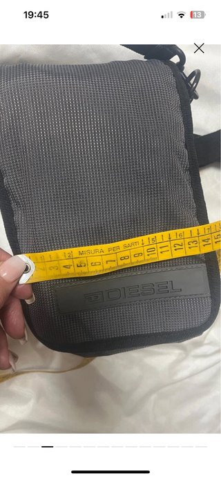 Borsa tracolla uomo Diesel grigio/nera