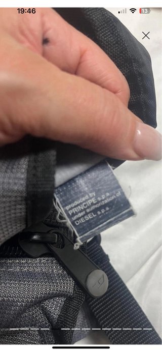 Borsa tracolla uomo Diesel grigio/nera