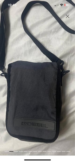 Borsa tracolla uomo Diesel grigio/nera