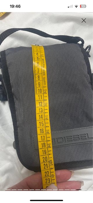 Borsa tracolla uomo Diesel grigio/nera