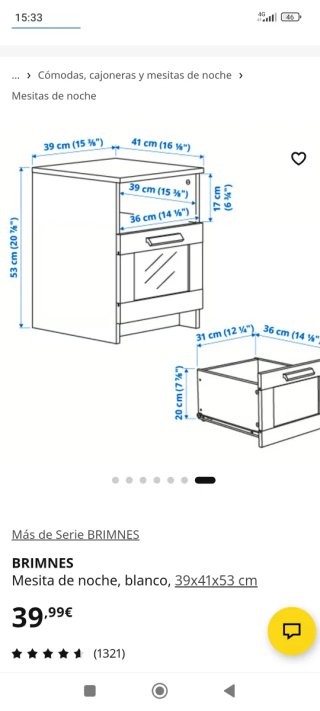 Mesita noche ikea