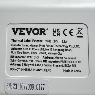 Impresora térmica de etiquetas VEVOR, 203 DPI