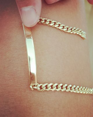 Pulsera esclava laminada oro 18k