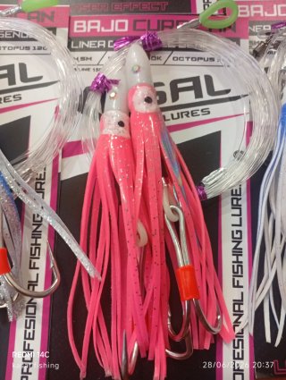 Púlpitos de pesca Kasal. Doble rosa + azul doble y